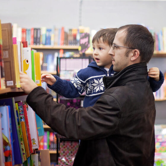 dad and kid library
