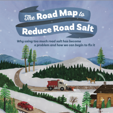 cover of the roadmap to reduce road salt report for ADK Action