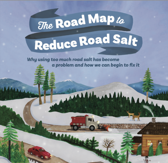 cover of the roadmap to reduce road salt report for ADK Action