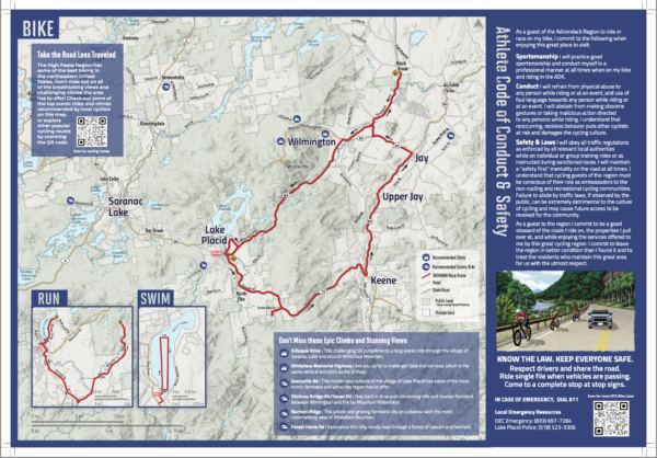 Ironman Athlete Map and Conduct Guide - Adirondack Research