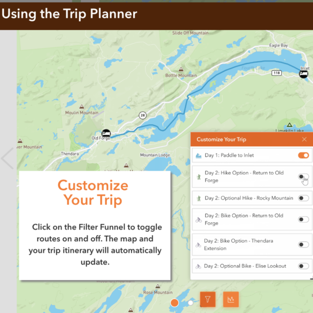 Screen Shot of a web map for Hamlets to Huts